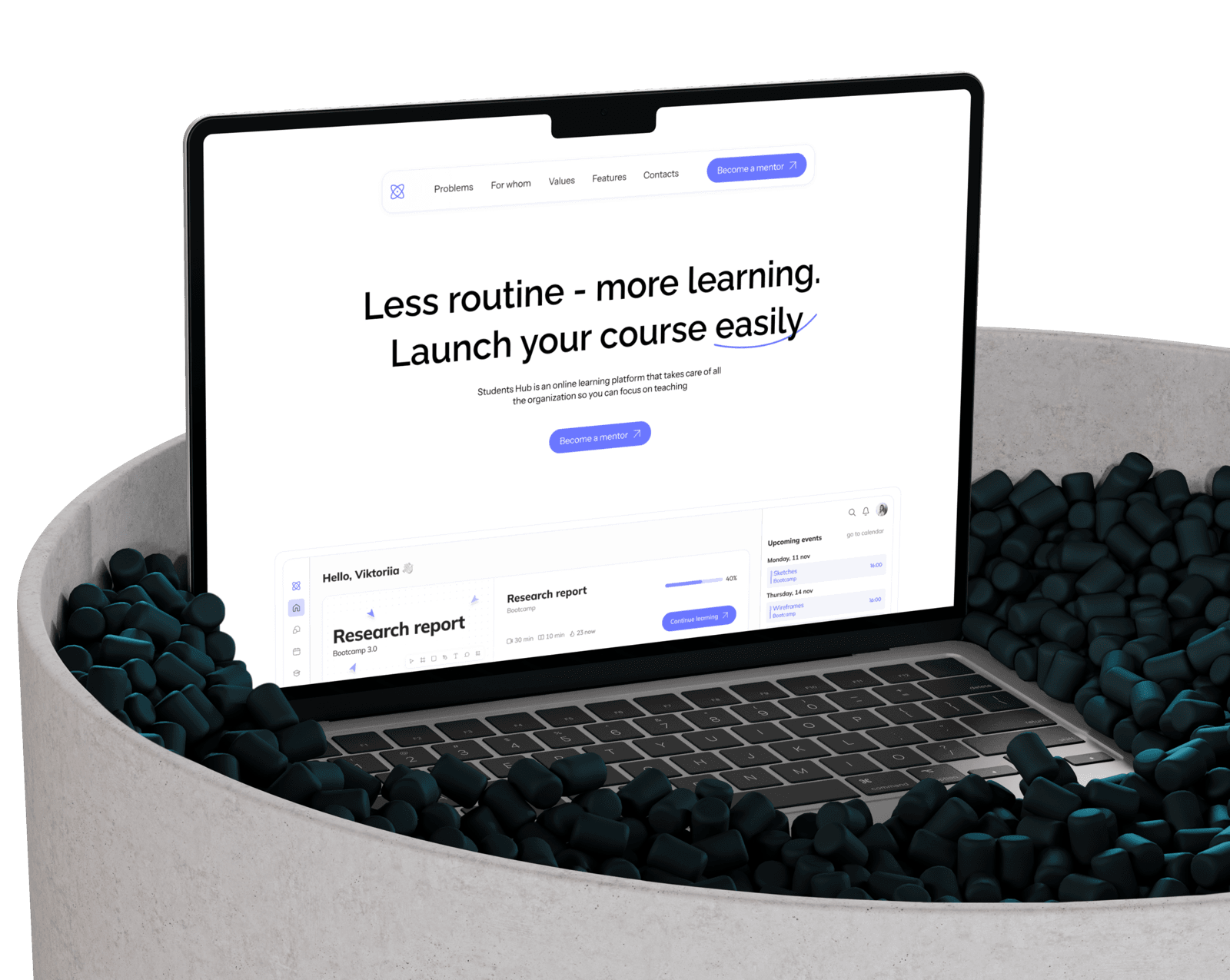 Landing Page for the Platform