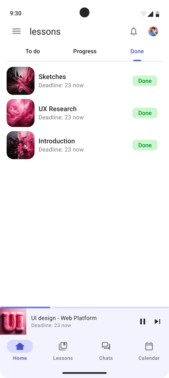 Lessons, done