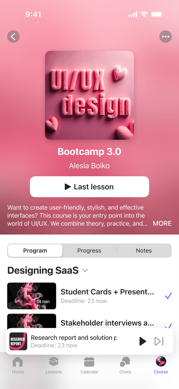 Course, program